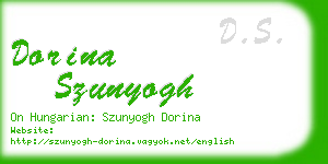 dorina szunyogh business card
